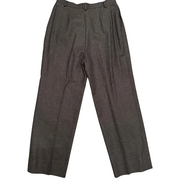 Gaston Jaunet Gray Wide-Leg Wool Trousers - Picture 3 of 4
